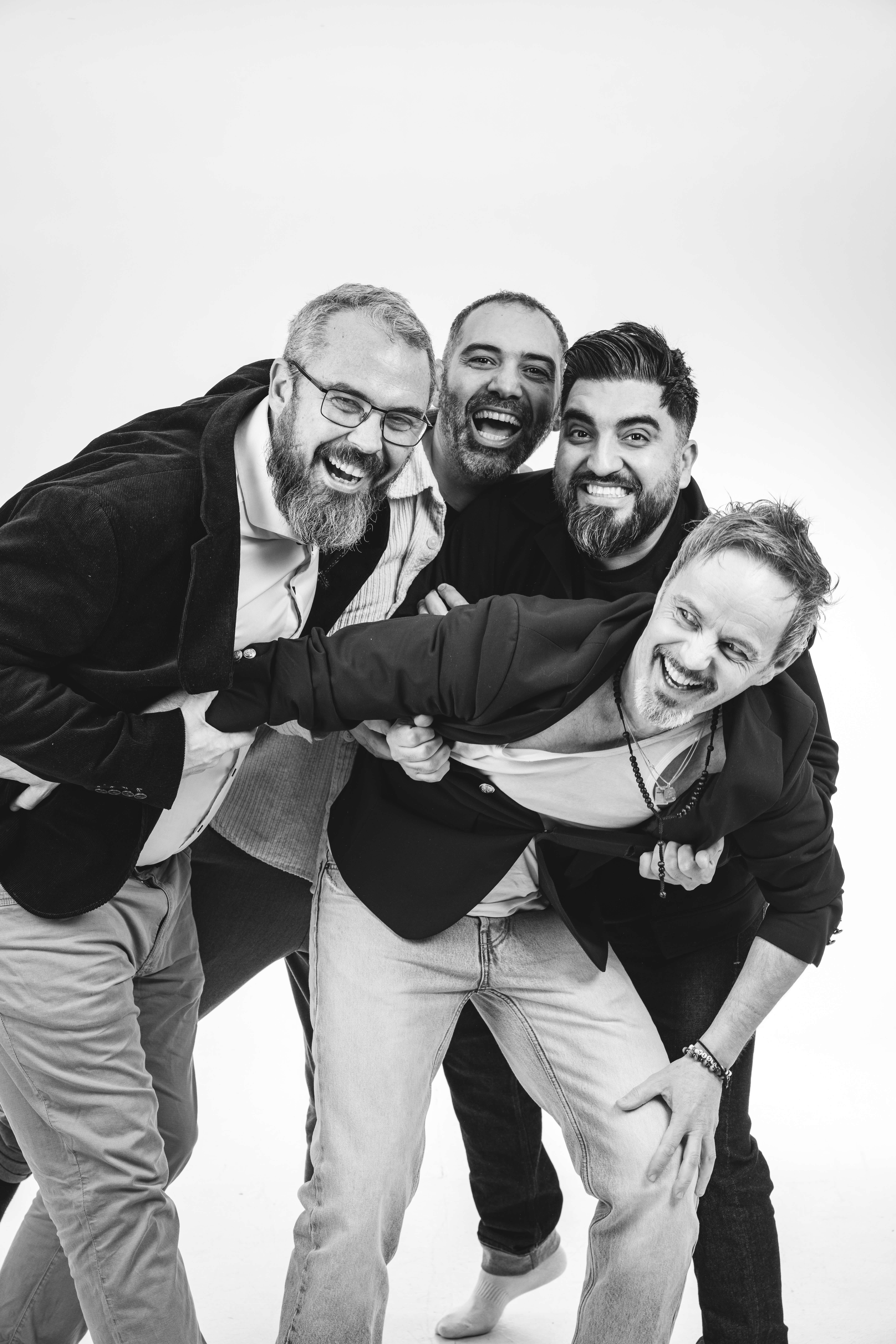 USC Studios grundarteam — Gassan, Peter, Markus och Björn